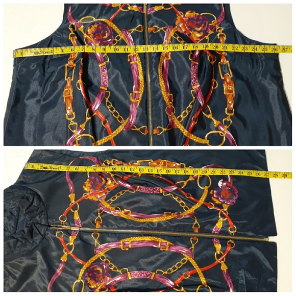 Charter Club Blue Equestrian Chain Reversible Vest - Picture 8 of 9